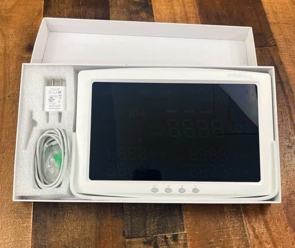 18-in-1 WiFi Indoor Air Quality Monitor device are on table with its boxes here its unboxing 