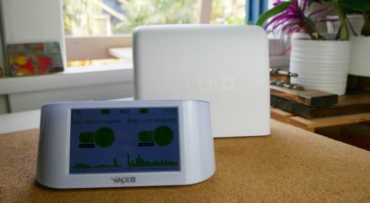 What Real Users Love About AirVisual Monitors here air quality monitor device on table 