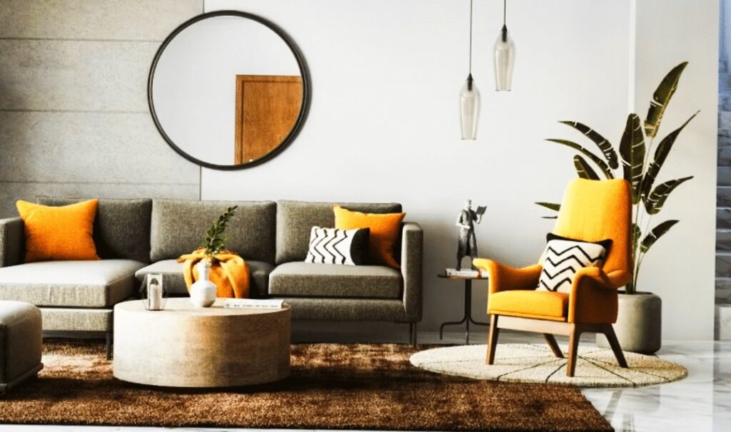 Personalised Living Experience are in smart home living room with smart home furniture 