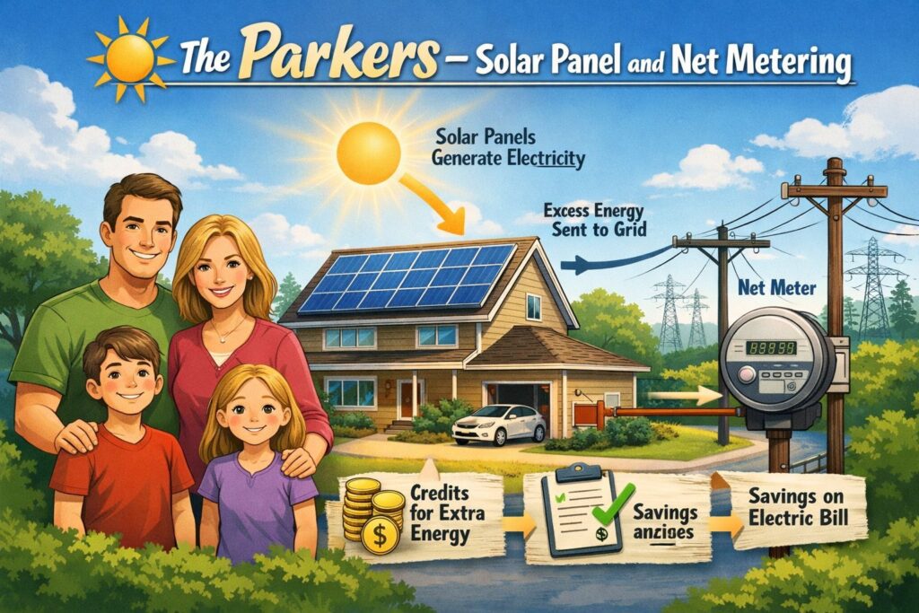 The Parkers -Solar Panel and Net Metering How to lower your electricity bill